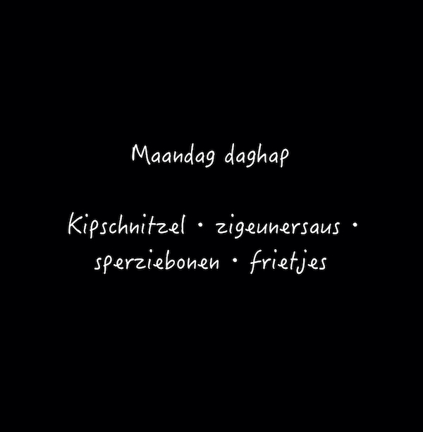 MAANDAG DAGHAP